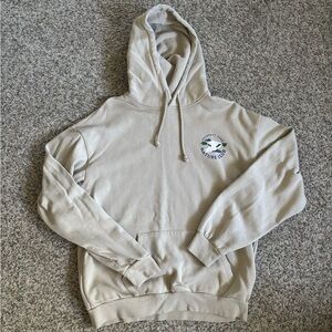 Urban Outfitters Cream Hoodie with Nature Graphic